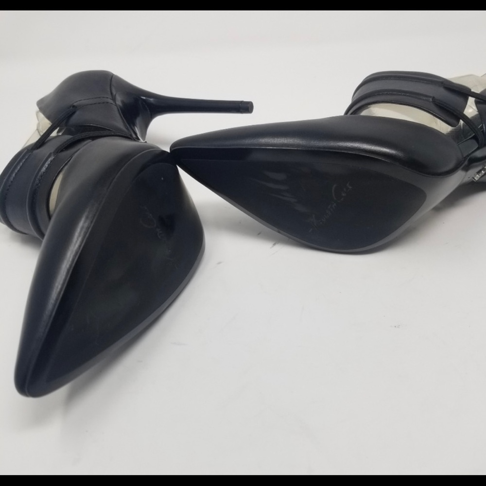 NWOT Kenneth Cole Wanda Black Leather Heels